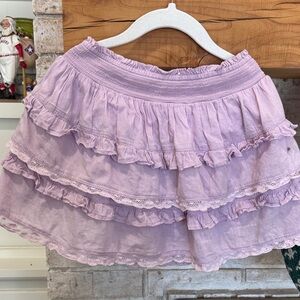 Loveshackfancy Lavender Ruffle Skirt